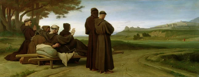 St. Franciscus van Assisi zegent de stad Assisi in 1226, 1853